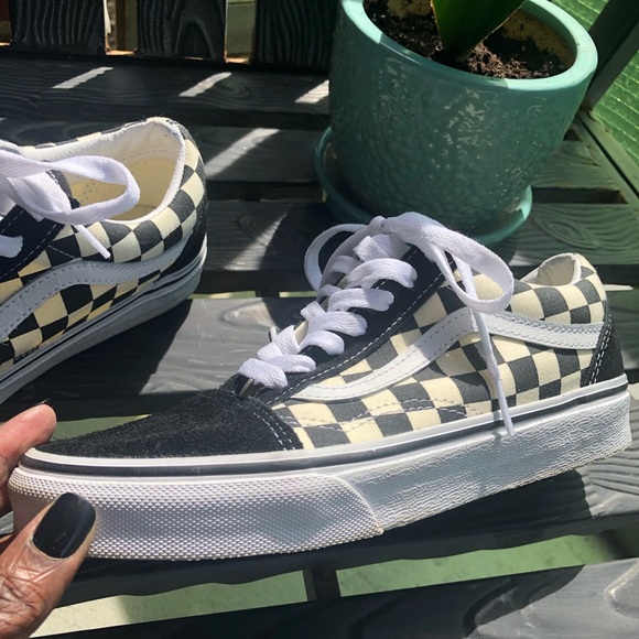 Black and White Checkered Vans - Picture 7 of 8